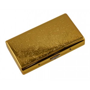 Латунный портсигар на 14 сигарет "Golden Vibe" Латунный портсигар на 14 сигарет "Golden Vibe"